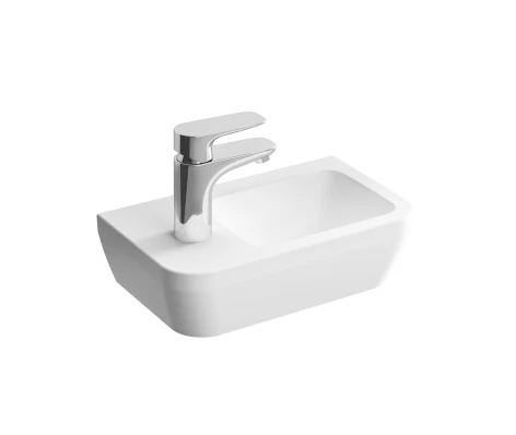 Vitra Integra Hygiene lave-mains 370 x 220 mm - blanc - avec trou de robinet gauche - avec trop-plein