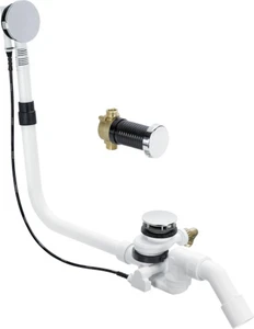 VIDAGE BAIGNOIRE VIEGA MULTIPLEX TRIO F chromé pour arrivée d'eau par le fond de la baignore