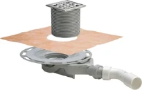 SIPHON SOL VIEGA ADVANTIX construite en hauteur 62mm/rvs-cadre/grille