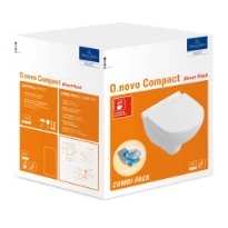 Villeroy & Boch O.Novo wc-suspendu compact PACK DirectFlush (wc-suspendu + siège softclose) sans bride - blanc - B360xD490 mm