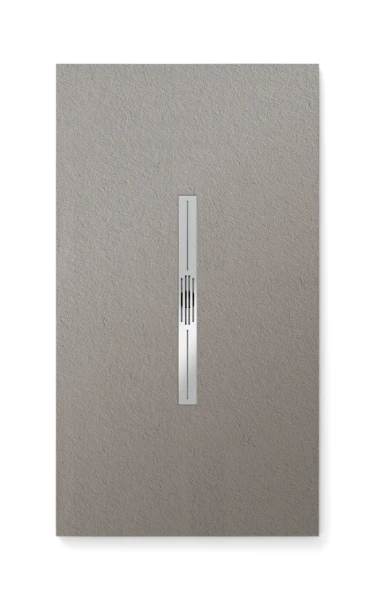 Fiora Privilege receveur de douche 1000 x 800 x 25 mm - texture pizarra gris cendré - écoulement centrale