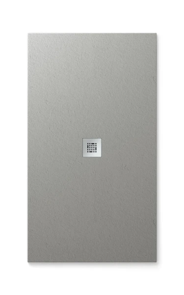 Fiora Essential receveur de douche 1000 x 700 x 22 mm - texture pizarra gris - écoulement centrale