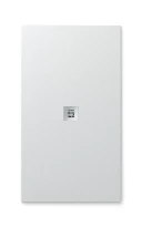 Fiora Essential receveur de douche 1000 x 700 x 22 mm - texture pizarra blanc pur - écoulement centrale