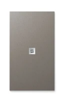 Fiora Essential receveur de douche 1400 x 700 x 22 mm - texture pizarra gris cendré - écoulement centrale