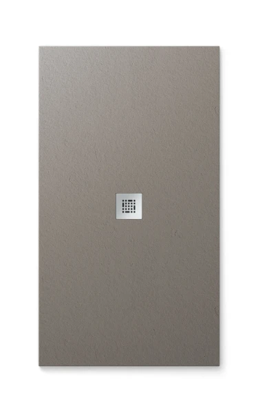 Fiora Essential receveur de douche 1400 x 700 x 22 mm - texture pizarra gris cendré - écoulement centrale