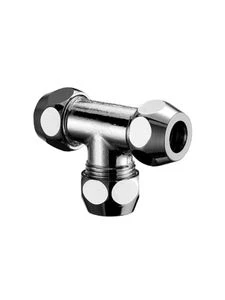 Schell T-knelkoppeling FFF 10 x 10 x 10 mm - chroom