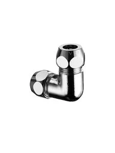 Schell haakse knelkoppeling FF 10 x 10 mm - chroom