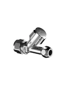 Schell Comfort rechte hoekstopkraan 15 x 10 mm - chroom - zonder rozet - knelaansluiting