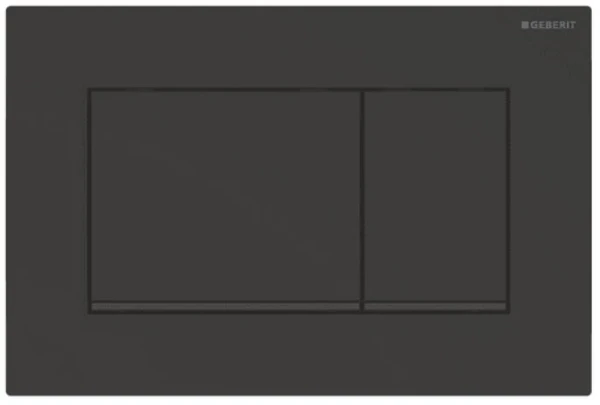 Geberit Sigma 20 (ex Sigma 30) plaque de commande - bouton noir mat et bord en noir brillant