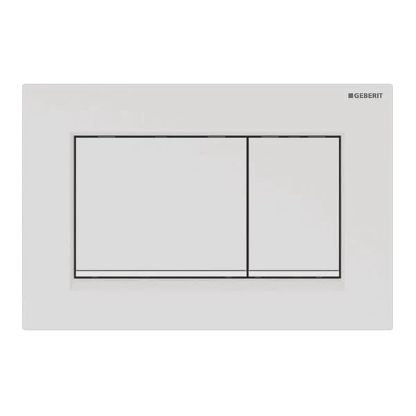 Geberit Sigma 20 (ex Sigma 30) plaque de commande - blanc mat - avec 2 touches