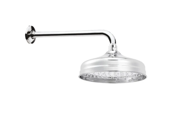 POMME DE DOUCHE RVB RETRO 200 MM chromé anticalcaire avec bras