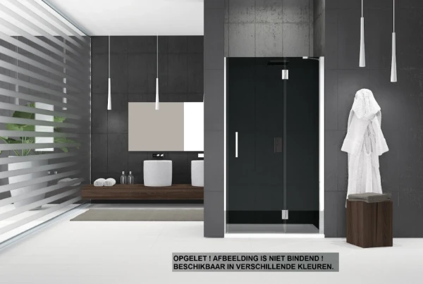 PORTE DE DOUCHE PIVOTANTE NOVELLINI LOUVRE 88 - 195 ! chromé mat transparent réglable 88/91 - gauche