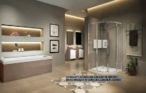 PORTE DE DOUCHE QUART DE ROND NOVELLINI LUNES 2.0 98,5 - 195 ! blanc transparent