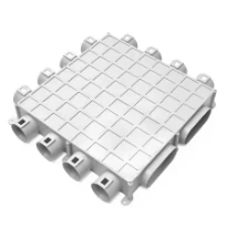 Begetube Profi-air boite de distribution modèle bas 2 x ovalduct - 12 x 63 mm