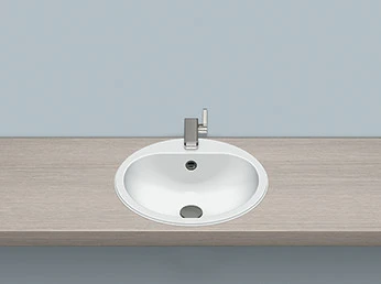 Laufen Classics lavabo encastré 470 x 470 mm - blanc - acier émaillé - avec trou de robinet - avec trop-plein