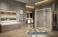 PORTE DE DOUCHE COULISSANTE NOVELLINI LUNES 2.0 78 - 195 ! blanc aqua réglable 78/84