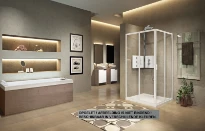 PORTE DE DOUCHE ACCES D'ANGLE NOVELLINI LUNES 2.0 75 - 195 ! blanc transparent
