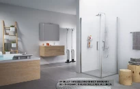 PORTE DE DOUCHE ACCES D'ANGLE NOVELLINI GIADA 66 - 195 ! blanc band satin réglable 66/69