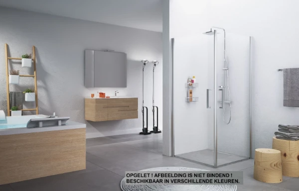 PORTE DE DOUCHE ACCES D'ANGLE NOVELLINI GIADA 66 - 195 ! blanc transparent réglable 66/69