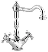 MELANGEUR DE LAVABO FONTE BELINDA chromé avec interieur ceramique et vidage 5/4