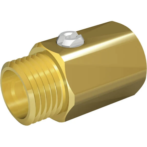 Broen Ballofix bolkraan MF 1/2 x 1/2 - met ingebouwde stop- en regelkraan - chroom