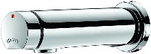 Delabie Temposoft robinet murale 2 1/2 chromé bouton poussoir,temporisé,durée 15sec,3l/min déb.