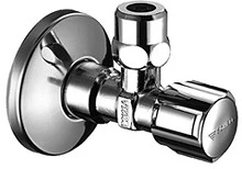 Schell Comfort haakse hoekstopkraan 1/2 x 10 mm - chroom - met lange moer en rozet