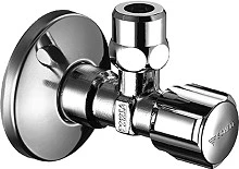 Schell Comfort haakse hoekstopkraan 1/2 x 10 mm - chroom - met ASAG dichting - met lange moer en rozet