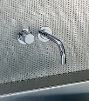 Vola 911 robinet eau froide mural - bec fixe 160 mm - chrome - avec rosaces