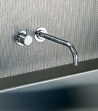Vola 921 robinet eau froide mural - bec fixe 225 mm - noir mat - avec rosaces