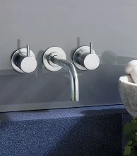 MELANGEUR . VOLA chromé bouton duo, bec fixe 160MM