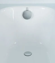 VIDAGE BAIGNOIRE VOLA 3/2 chromé pour bain grand combi vidage/remplissage avec trop-plein et sifon