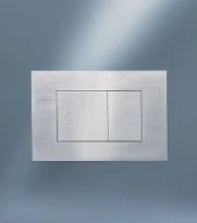 PLAQUE DE COMMANDE VOLA inox brossé bouto duo pour reservoir geberit