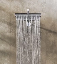DOUCHE DE TETE VOLA brossé chromé douche de pluie montage mural