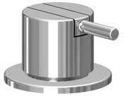BOUTON DE COMMANDE VOLA chromé montage tablier trou de robinet 40mm - max 43mm