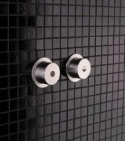 BOUTON POUSSOIR PNEUMATIQUE VOLA chromé 2 boutons poussoir pour reservoir geberit