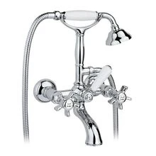 Cottage Dames Anglaises 2-greeps badmengkraan met handdoucheset - chroom