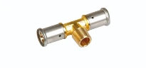 Henco P-serie laiton à sertir té réduit mâle 90° FMF 16 x 1/2 M x 16 mm