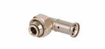 Henco P-serie laiton à sertir presse-étoupe éqerre avec joint conique 90° FF 16 x EK3/4 F