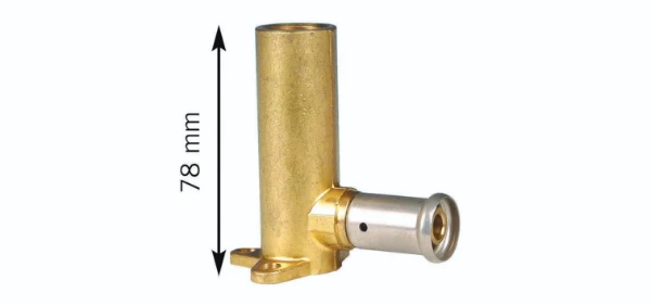 Henco laiton à sertir culasse 90° FF 16 x 1/2 F - modèle long