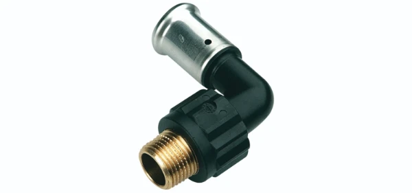 Henco PK-serie PVDF pers overgangsbocht 90° MF 16 x 1/2 M