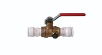 HENCO VANNE À SPHERE AVEC MANCHE, 2X PUSH FITTING 16MM