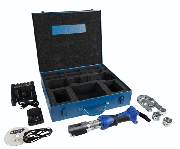 HENCO MACH.À SERTIR HYDR.+BOÎTE+CHARGEUR+BAT.18V+PINCE TH 16-20-26