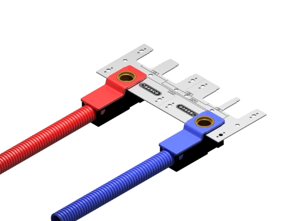 Henco laiton à sertir Wall Box boite à encastrer 90° FF 16 x 1/2 F - 2 x bleu/2 x rouge - prix par boite