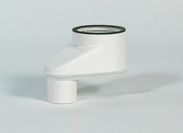 Ubbink Rolux PP adapter 80/80 x 80/125 - wit - zonder rookgasbuis