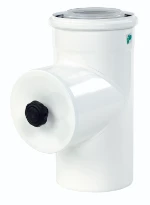 Ubbink Rolux concentrisch inspectiestuk diam 60/100mm PP120 (RGA)/metaal (LTV)