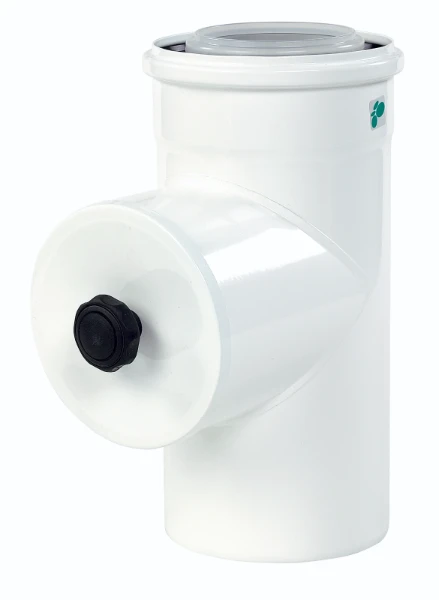 Ubbink Rolux concentrisch inspectiestuk diam 60/100mm PP120 (RGA)/metaal (LTV)