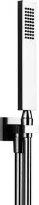 Gessi Rettangolo set de douche chromé a/douche à main,raccordement,porte douche et tuyau