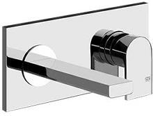 SET DE FINITION GESSI EMPORIO chromé montage mural bec d'ecoulement 147mm