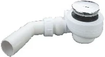 Nicoll Turboflow siphon de douche 90 mm - chromé - tub plat - 34 l/min